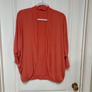 Zenana Outfitters Women's Orange Open-Front Cardigan